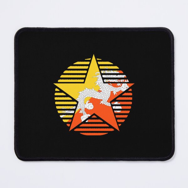 Item preview, Retro Bhutan Flag Star BT designed and sold by shitpostee.