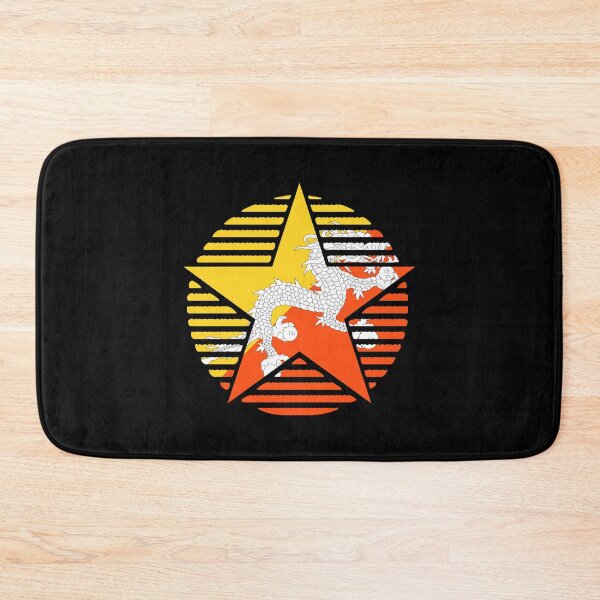 Item preview, Retro Bhutan Flag Star BT designed and sold by shitpostee.