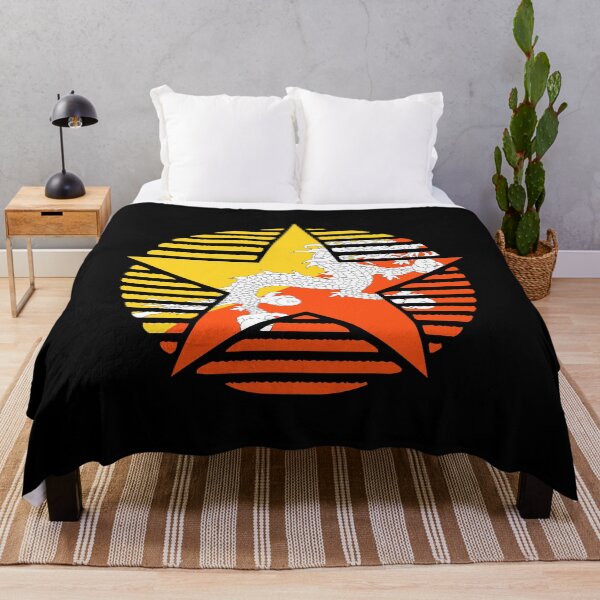 Item preview, Retro Bhutan Flag Star BT designed and sold by shitpostee.