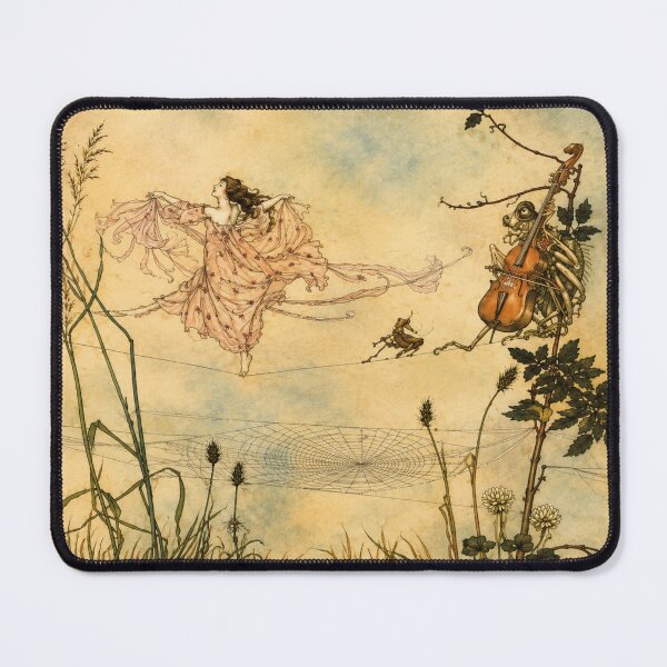 Item preview, Fairy Wall Art – Art Nouveau Fairy's Tightrope Print for Whimsical Cottage Decor designed and sold by RickE.