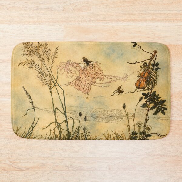 Item preview, Fairy Wall Art – Art Nouveau Fairy's Tightrope Print for Whimsical Cottage Decor designed and sold by RickE.