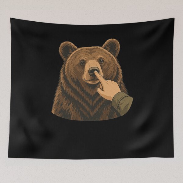 Item preview, Grizzly Bear Nose Boop Funny Animal Art designed and sold by snowry.