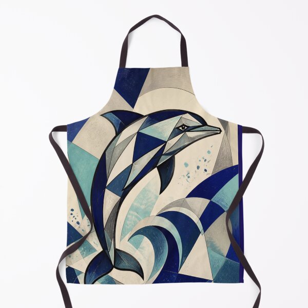 Item preview, Cubist Dolphin Abstract Geometric Animal designed and sold by inkaylindesign.