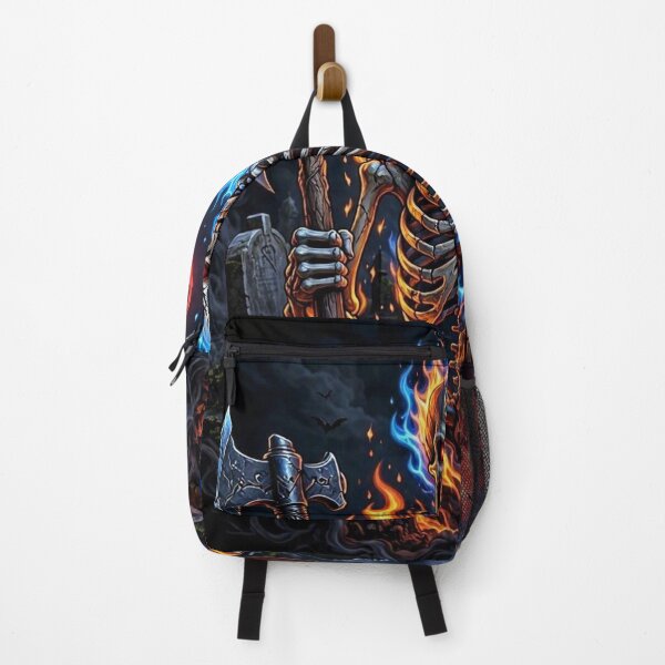Item preview, Flaming Hell Skeleton Halloween T-Shirt designed and sold by WordWearTees.