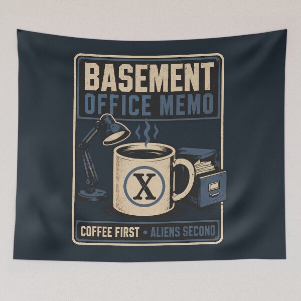 Item preview, Basement Office Coffee Survival Memo designed and sold by agearb.