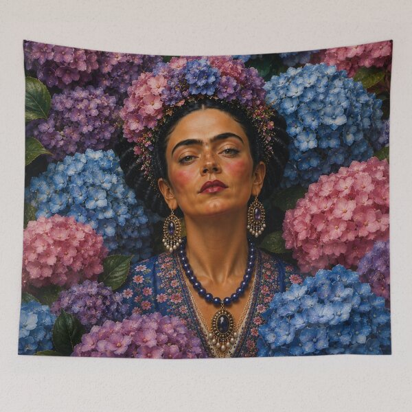 Item preview, Frida Kahlo Hydrangea garden designed and sold by Muycote.