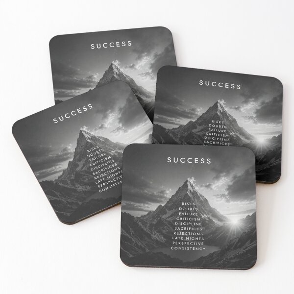 Item preview, Success Motivational Mountain Peak Risks Sacrifice Discipline Consistency designed and sold by DESIGN DIMENSION .