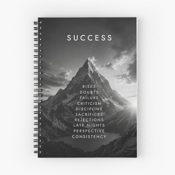 Item preview, Success Motivational Mountain Peak Risks Sacrifice Discipline Consistency designed and sold by DESIGN DIMENSION .