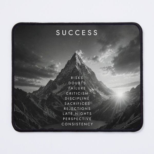 Item preview, Success Motivational Mountain Peak Risks Sacrifice Discipline Consistency designed and sold by DESIGN DIMENSION .