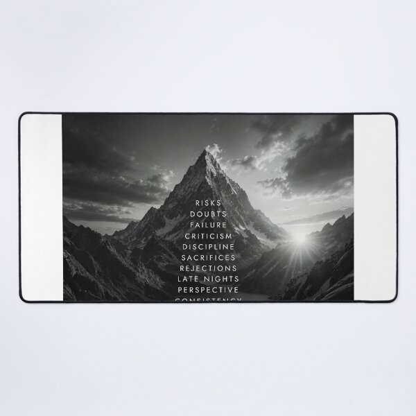 Item preview, Success Motivational Mountain Peak Risks Sacrifice Discipline Consistency designed and sold by DESIGN DIMENSION .