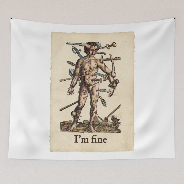 Item preview, I'm Fine Medieval designed and sold by TeeARTHY.