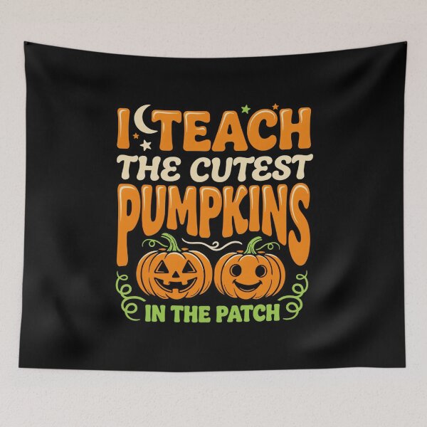 Item preview, I Teach The Cutest Pumpkins In The Patch Funny Jack O Lantern Teacher Tee designed and sold by MizoX7.