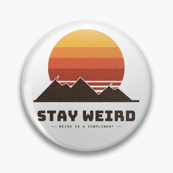 Item preview, Stay Weird — Retro 70s Sunset and Mountains designed and sold by NEXTFORMSTUDIO.