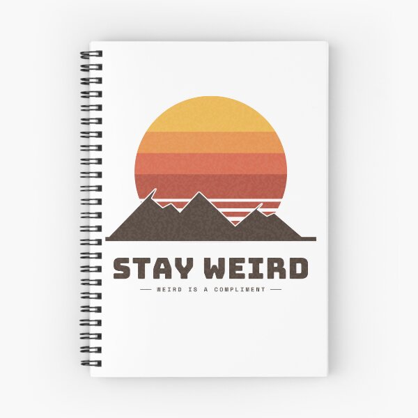 Item preview, Stay Weird — Retro 70s Sunset and Mountains designed and sold by NEXTFORMSTUDIO.
