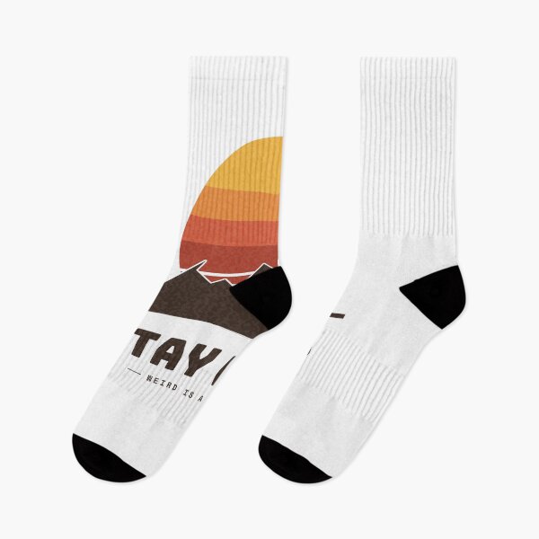 Item preview, Stay Weird — Retro 70s Sunset and Mountains designed and sold by NEXTFORMSTUDIO.