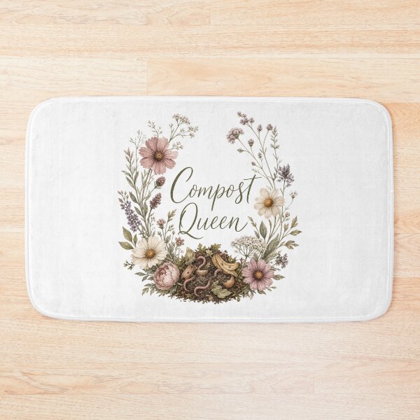 Item preview, Compost Queen Shirt, Floral Wreath Composting T-Shirt, Boho Watercolor Garden Gift Tee, Funny Compost Lover Shirt designed and sold by TshirtsLabs.