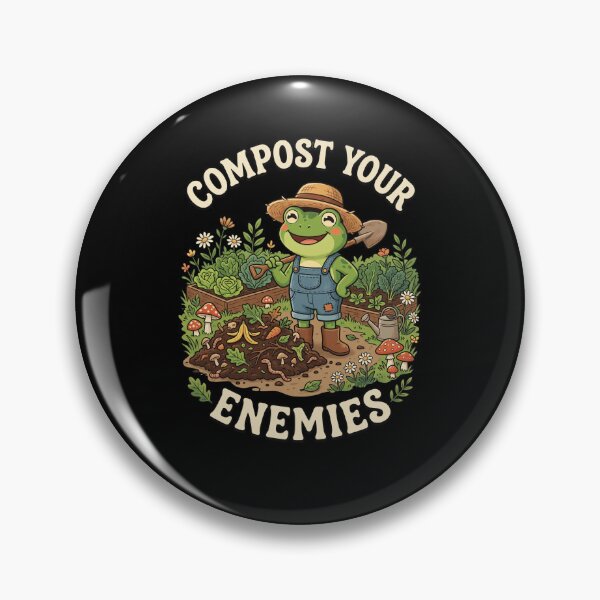 Item preview, Compost Your Enemies Funny Gardening Frog designed and sold by snowry.