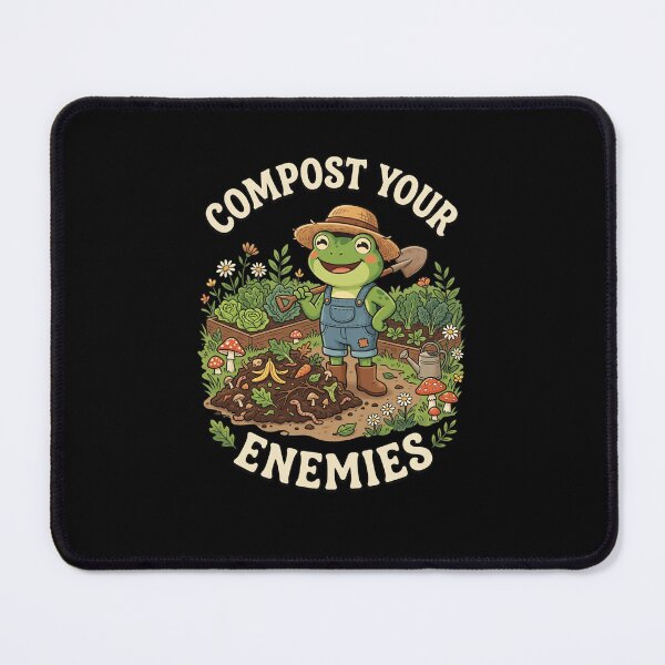 Item preview, Compost Your Enemies Funny Gardening Frog designed and sold by snowry.
