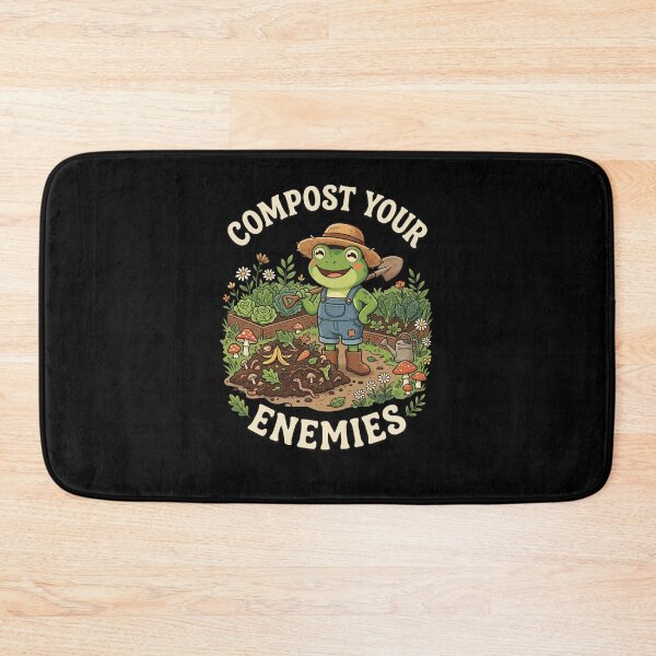 Item preview, Compost Your Enemies Funny Gardening Frog designed and sold by snowry.
