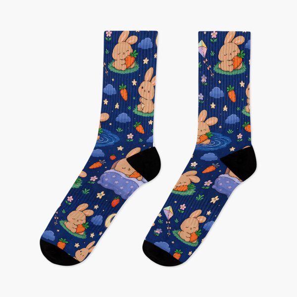 Item preview, Cute Kawaii Sleeping Bunny Bedtime Stories Seamless Pattern designed and sold by yosefabutair.