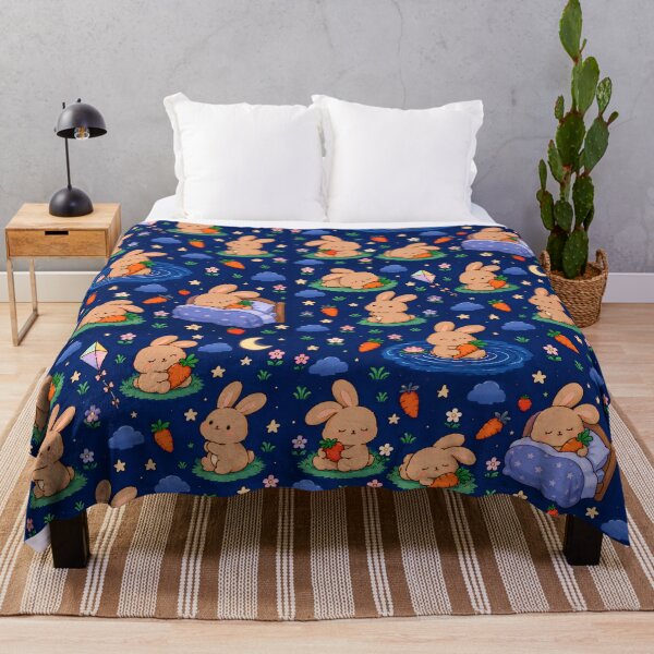 Item preview, Cute Kawaii Sleeping Bunny Bedtime Stories Seamless Pattern designed and sold by yosefabutair.