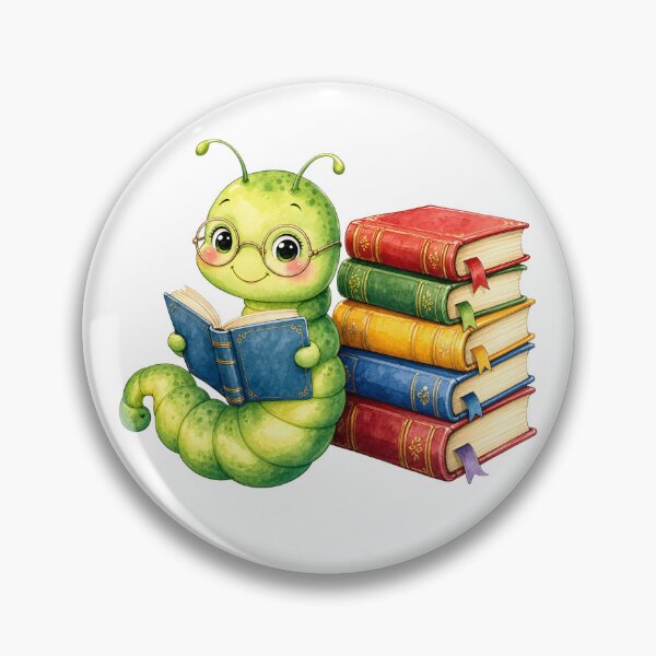 Item preview, Book Worm designed and sold by Whimsy Petal and Co..