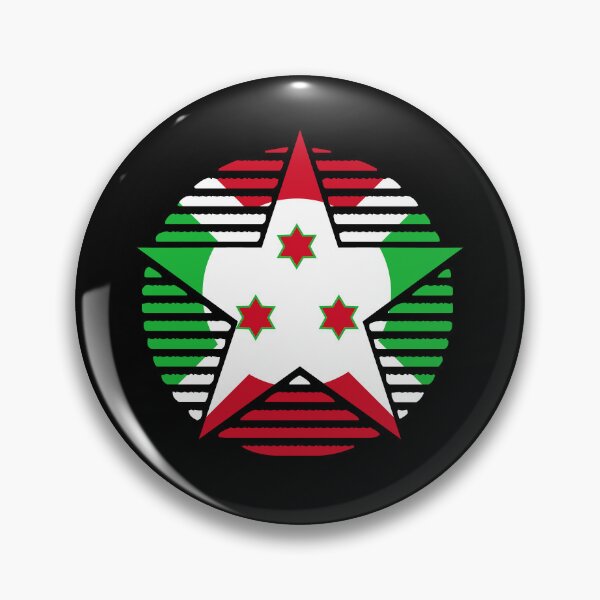 Item preview, Retro Burundi Flag Star BI designed and sold by shitpostee.