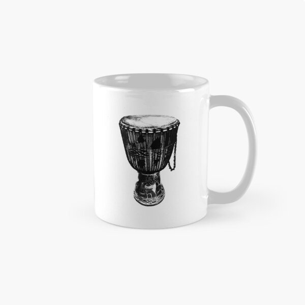 Item preview, Monochrome Djembe Drum | West African Rhythm designed and sold by MammothArt.