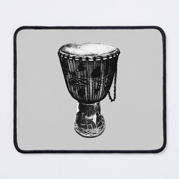Item preview, Monochrome Djembe Drum | West African Rhythm designed and sold by MammothArt.