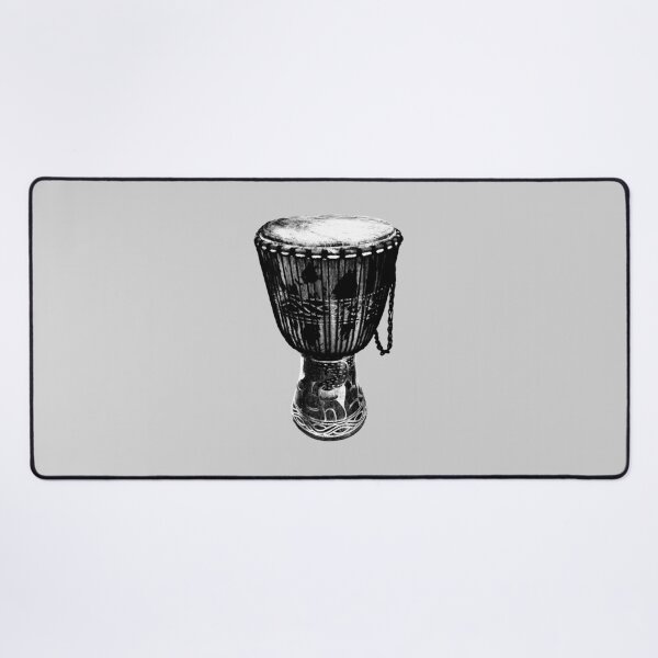 Item preview, Monochrome Djembe Drum | West African Rhythm designed and sold by MammothArt.