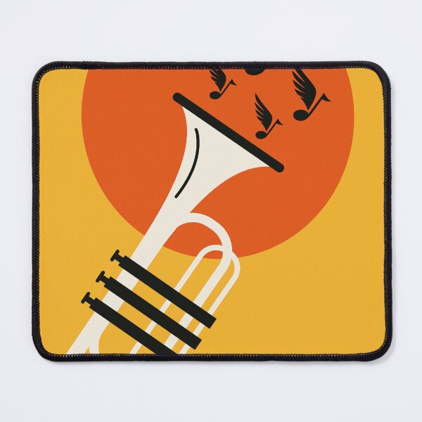 Item preview, Minimalist Trumpet Music Print | Modern Brass Instrument Wall Art | Jazz Music Illustration | Abstract Musical Notes Decor | Contemporary Music Poster designed and sold by Studio pod Burom.