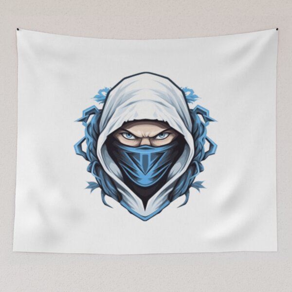 Item preview, Blue Ninja Mask Logo | Hooded Assassin Esports Gaming Mascot | Cyber Ninja Sticker & T-Shirt designed and sold by ArhaanFashions.