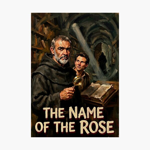 Item preview, The Name Of The Rose Mystery Fine Art Tribute designed and sold by Art's Diner.