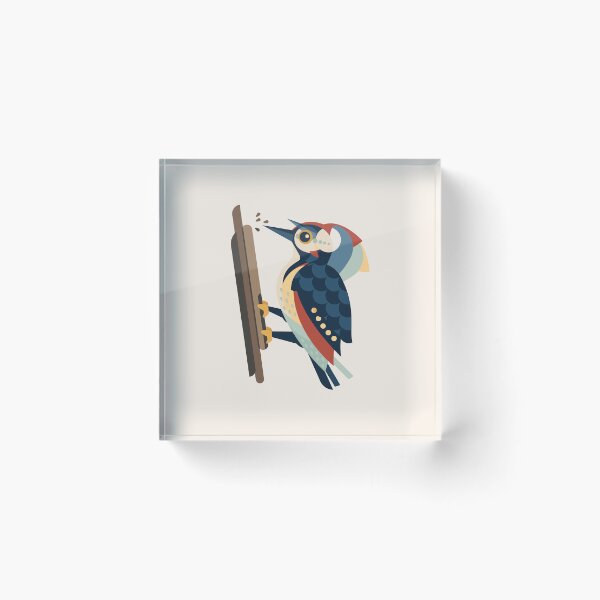 Item preview, Abstract Woodpecker with Movement | Modern Geometric Art designed and sold by Lucy Cooper.