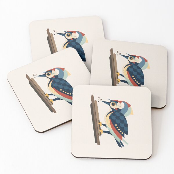 Item preview, Abstract Woodpecker with Movement | Modern Geometric Art designed and sold by Lucy Cooper.