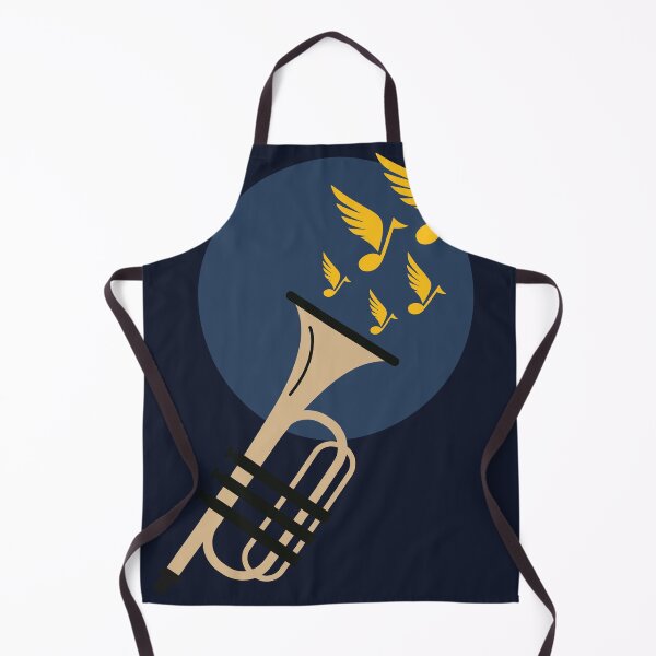 Item preview, Minimalist Trumpet Wall Art | Modern Jazz Music Illustration | Brass Instrument Print | Flying Musical Notes Poster designed and sold by Studio pod Burom.