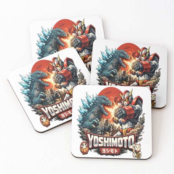 Item preview, Yoshimoto Kaiju vs Mecha Warrior Retro Japanese Anime Vintage designed and sold by CatLovers Studio.