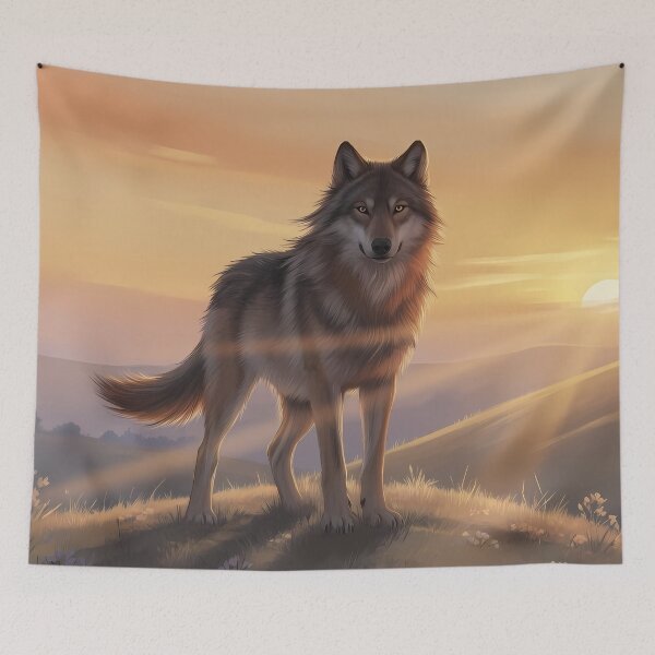 Item preview, Wolf at Sunset designed and sold by RkskArt.