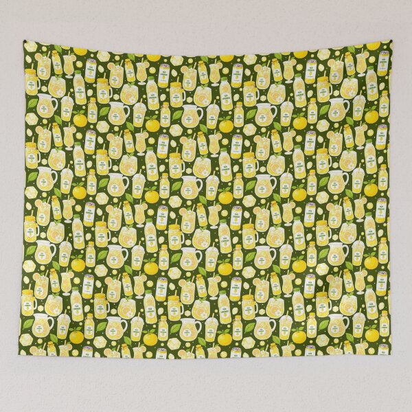 Item preview, Cute Yuzu Lemonade Drink Seamless designed and sold by KJackArtwork.