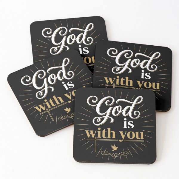 Item preview, God Is With You Christian Quote | Inspirational Faith Typography | Religious Bible Verse Design designed and sold by StickerHavenn.