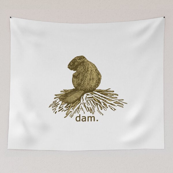 Item preview, Dam Beaver Vintage Engraving | Funny Wildlife Pun Nature  designed and sold by Gbriel3.