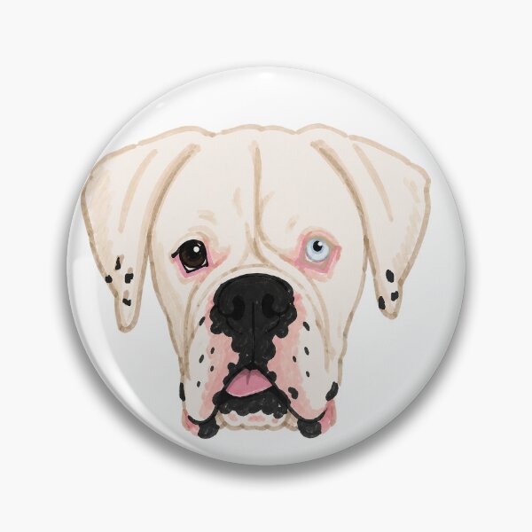 Item preview, White Boxer Marker Portrait designed and sold by Pelch Art Studio.