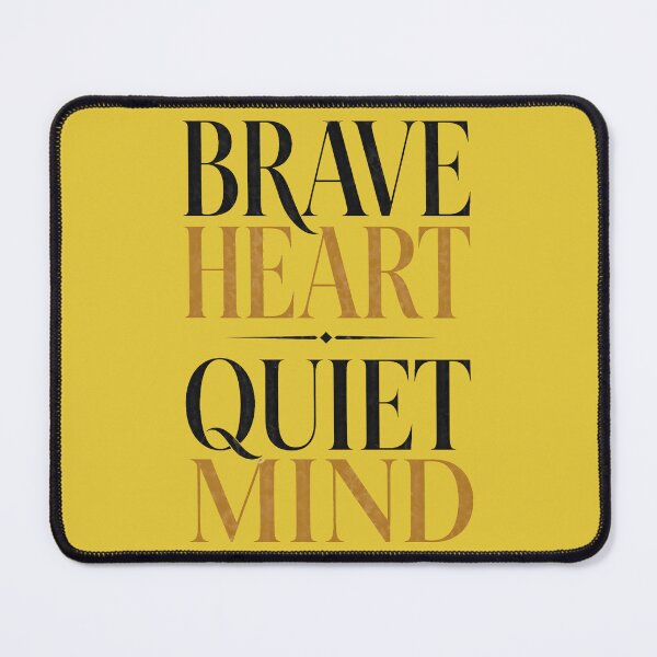 Item preview, Brave Heart Quiet Mind Typography Quote | Minimalist Inspirational Design designed and sold by innerfaith.