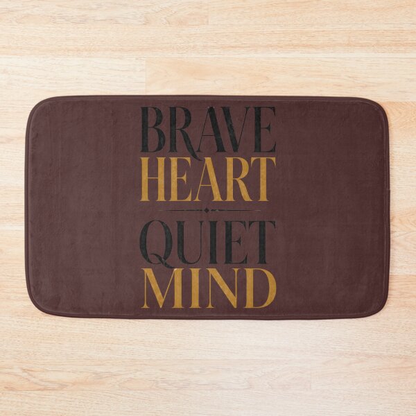 Item preview, Brave Heart Quiet Mind Typography Quote | Minimalist Inspirational Design designed and sold by innerfaith.