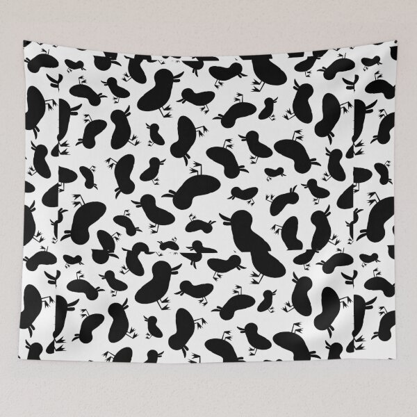 Item preview, Minimalist Duck Seamless Pattern in Black and White designed and sold by unfrgttble.