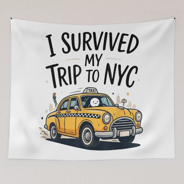 Item preview, I Survived My Trip To NYC Cute Yellow Taxi Cab Souvenir designed and sold by LakenDraphil.