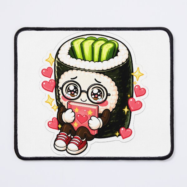 Item preview, Cute Cucumber Roll Sushi Sticker  designed and sold by OddGarage.
