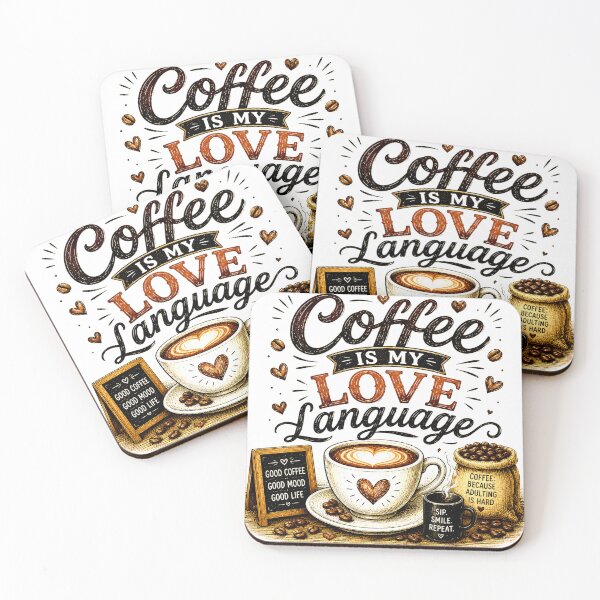 Item preview, offee Is My Love Language | Funny Coffee Lover Vintage Design designed and sold by SlanPOD.