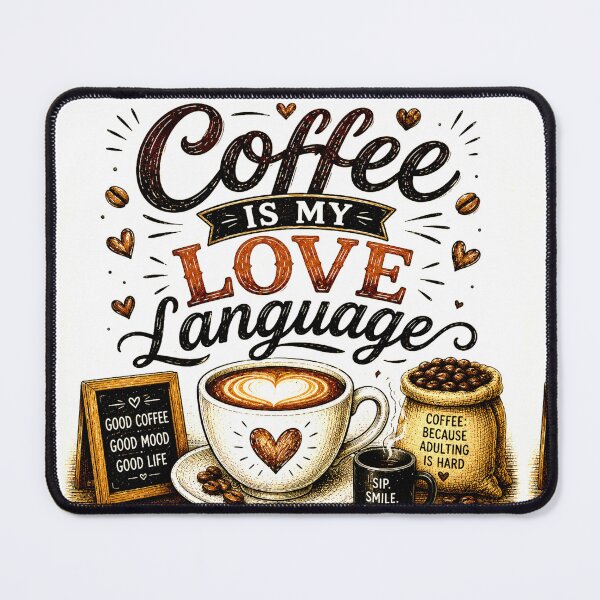 Item preview, offee Is My Love Language | Funny Coffee Lover Vintage Design designed and sold by SlanPOD.
