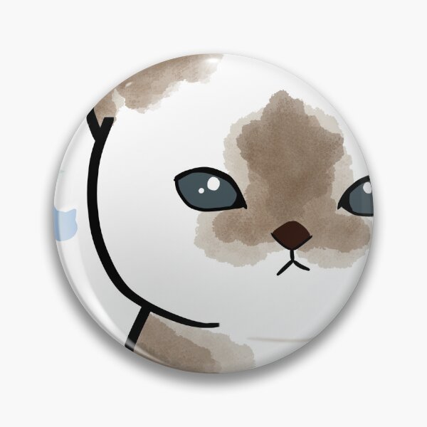 Item preview, Peeking Cute Siamease Cat Illustration designed and sold by KANAH FORYED.